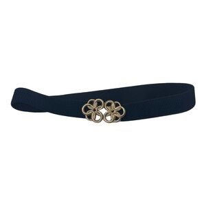 Vintage Women’s Navy Blue Stretchy Small Metal Closure Belt